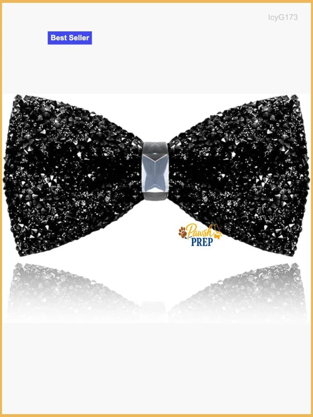 Sparkly Rhinestone Pre-Tied Bow Tie Adjustable for Men Party Wedding